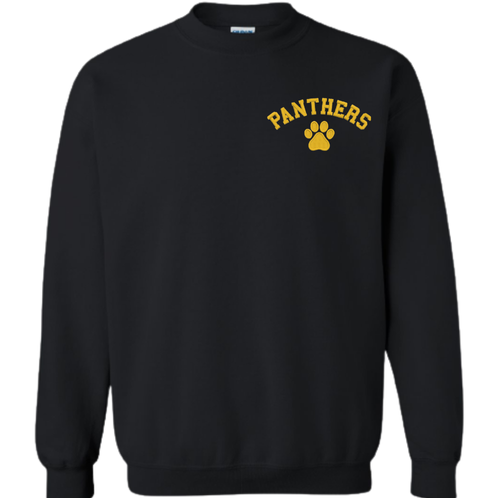 EMBROIDERED Panthers Left Chest Logo Crewneck - YOUTH