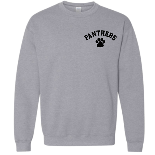 EMBROIDERED Panthers Left Chest Logo Crewneck - YOUTH