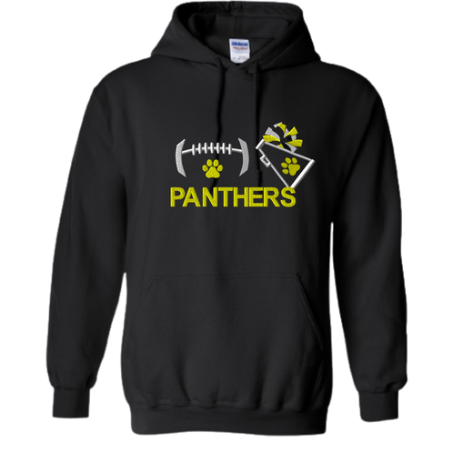 EMBROIDERED Panthers Football/Cheer Hoodie - ADULT