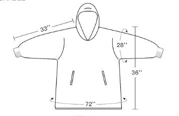 EMBROIDERED Oversized Sweatshirt Blanket - Panthers Football Design - ADULT/YOUNG ADULT