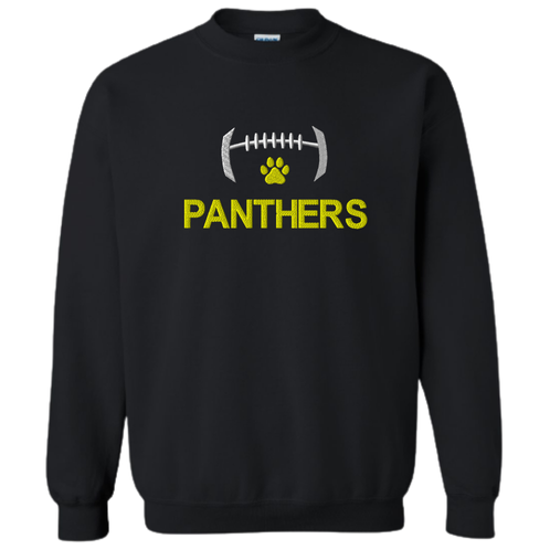 EMBROIDERED Panthers Football Crewneck - ADULT
