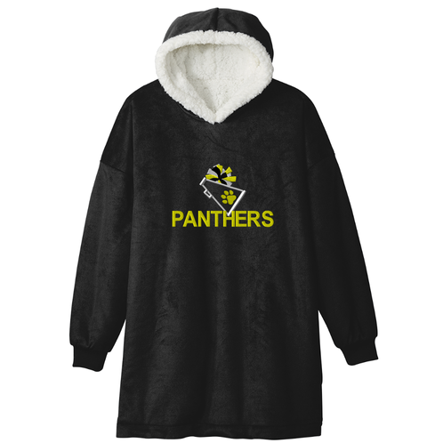 EMBROIDERED Oversized Sweatshirt Blanket - Panthers Cheer Design - ADULT/YOUNG ADULT