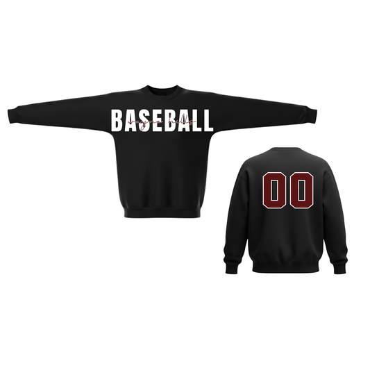 Wayne Hills BASEBALL Crewneck Sweatshirt–(Number on Back Optional)
