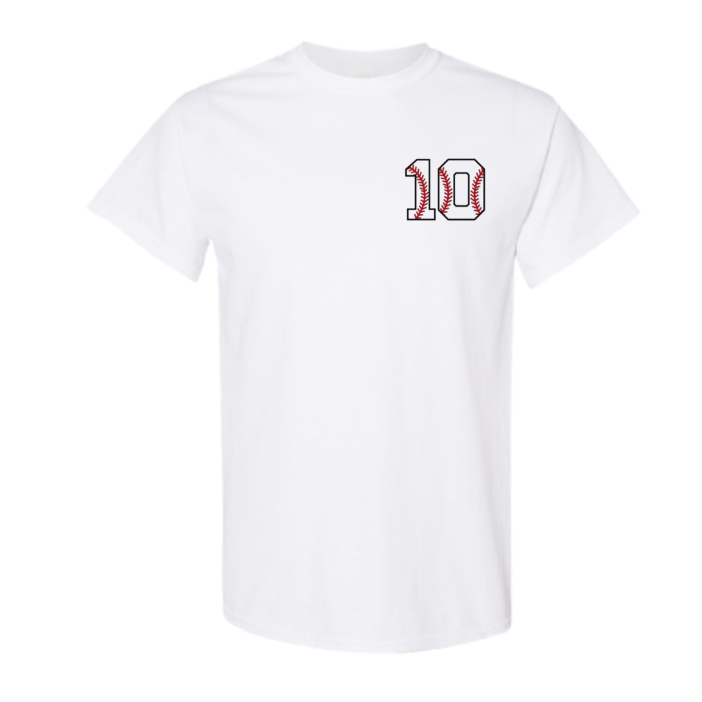 Wayne Hills T-Shirt – Patriots Baseball Laces Back Design (Number on front – Optional)