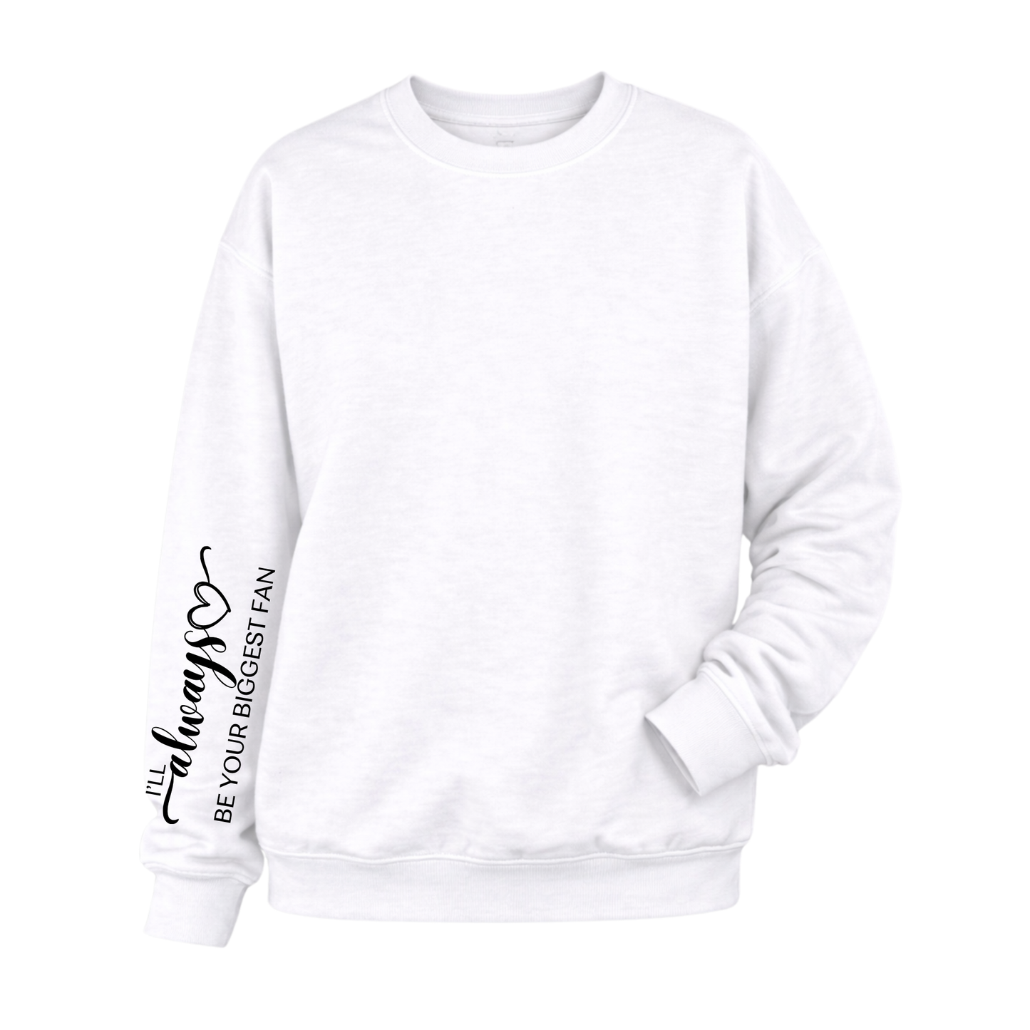 Wayne Hills Crewneck Sweatshirt – Flag+Baseball Player (Name or Number + Sleeve Option)