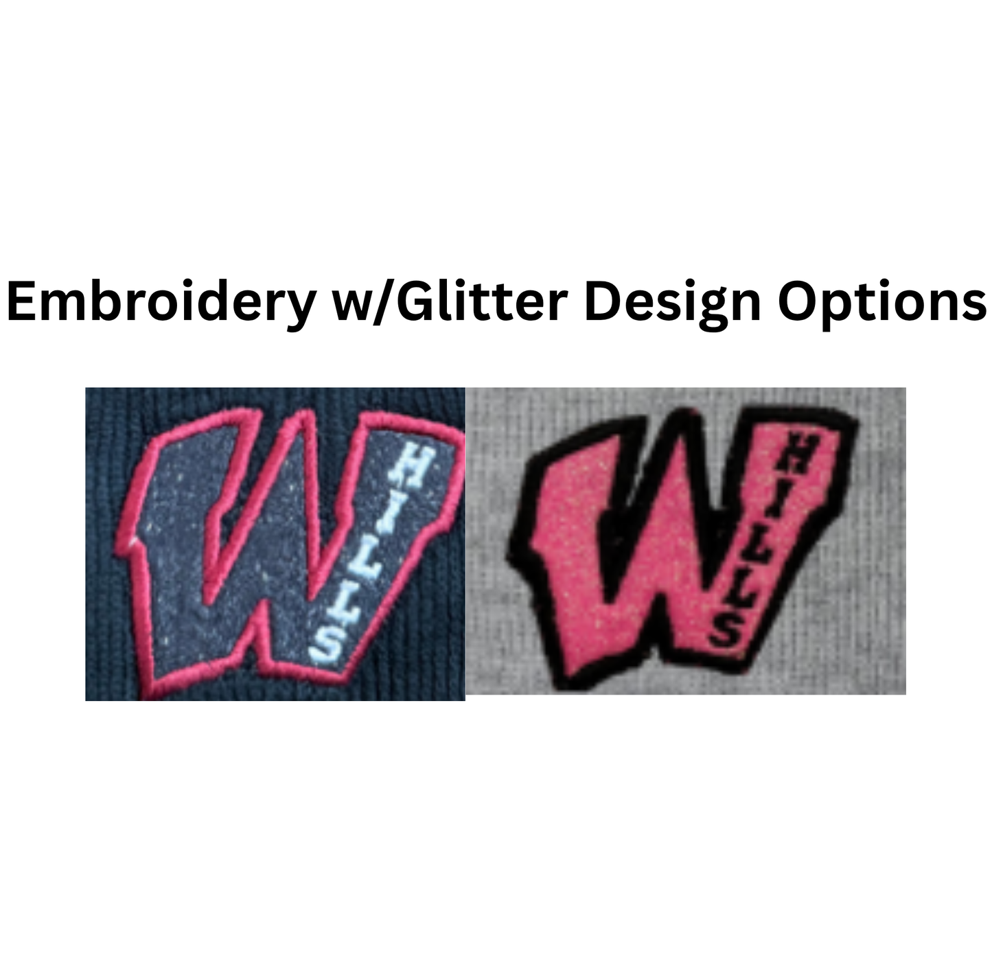 Wayne Hills Cuffed Beanie – Embroidered Logo with Glitter