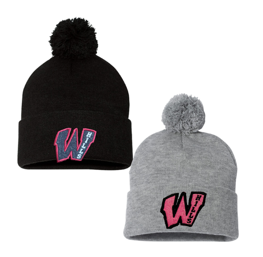 Wayne Hills Cuffed Beanie – Embroidered Logo with Glitter