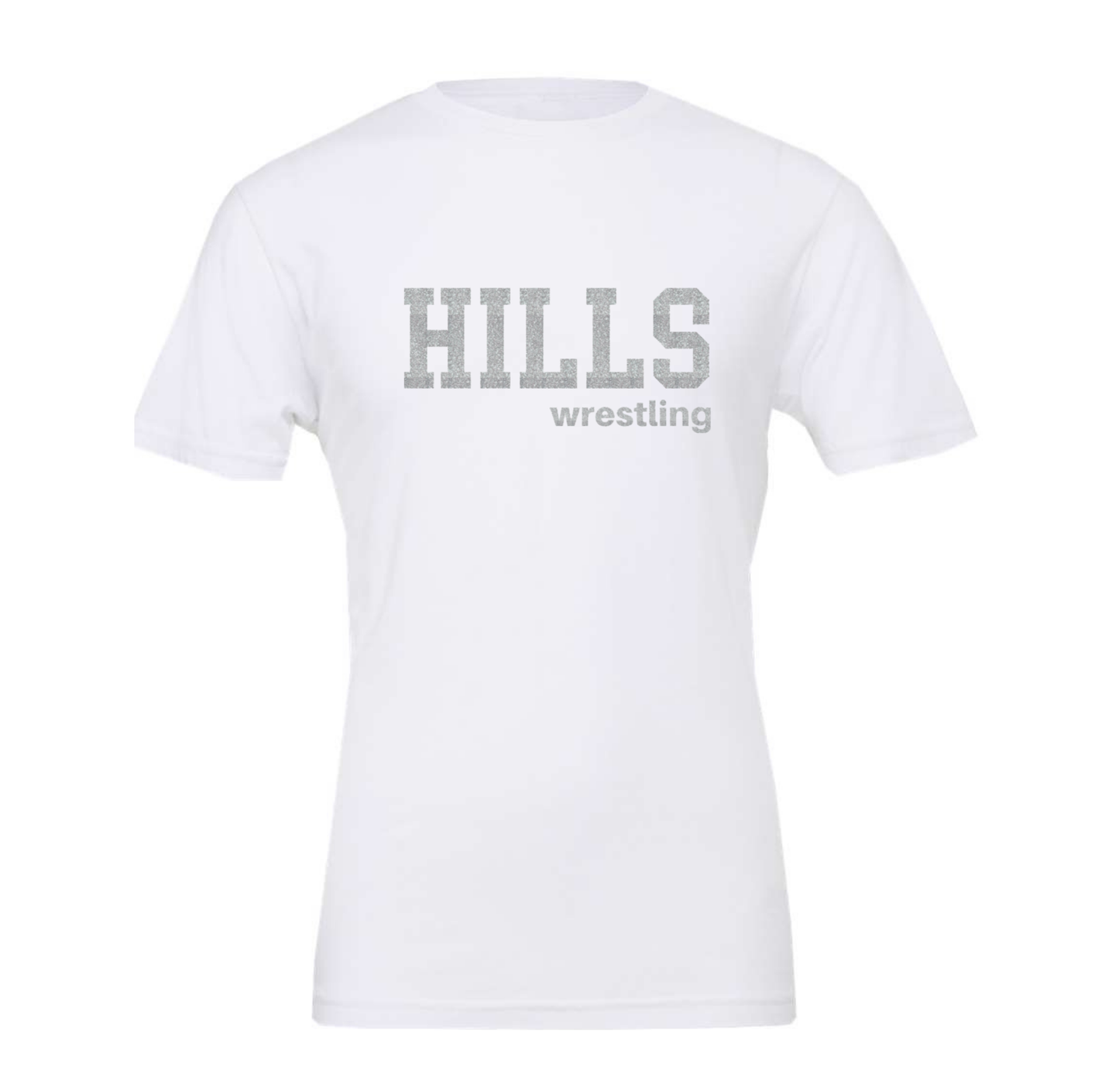 Wayne Hills Bella+Canvas Unisex T-shirt- “HILLS” Glitter Front Design