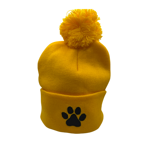 EMBROIDERED Beanie with Black Paw