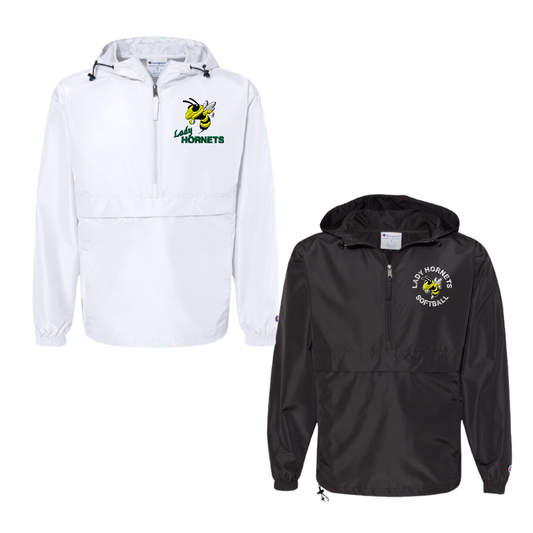 Hornets Packable Quarter-Zip Jacket – Embroidered Left-Chest Logo (Champion)-(Logo Options)