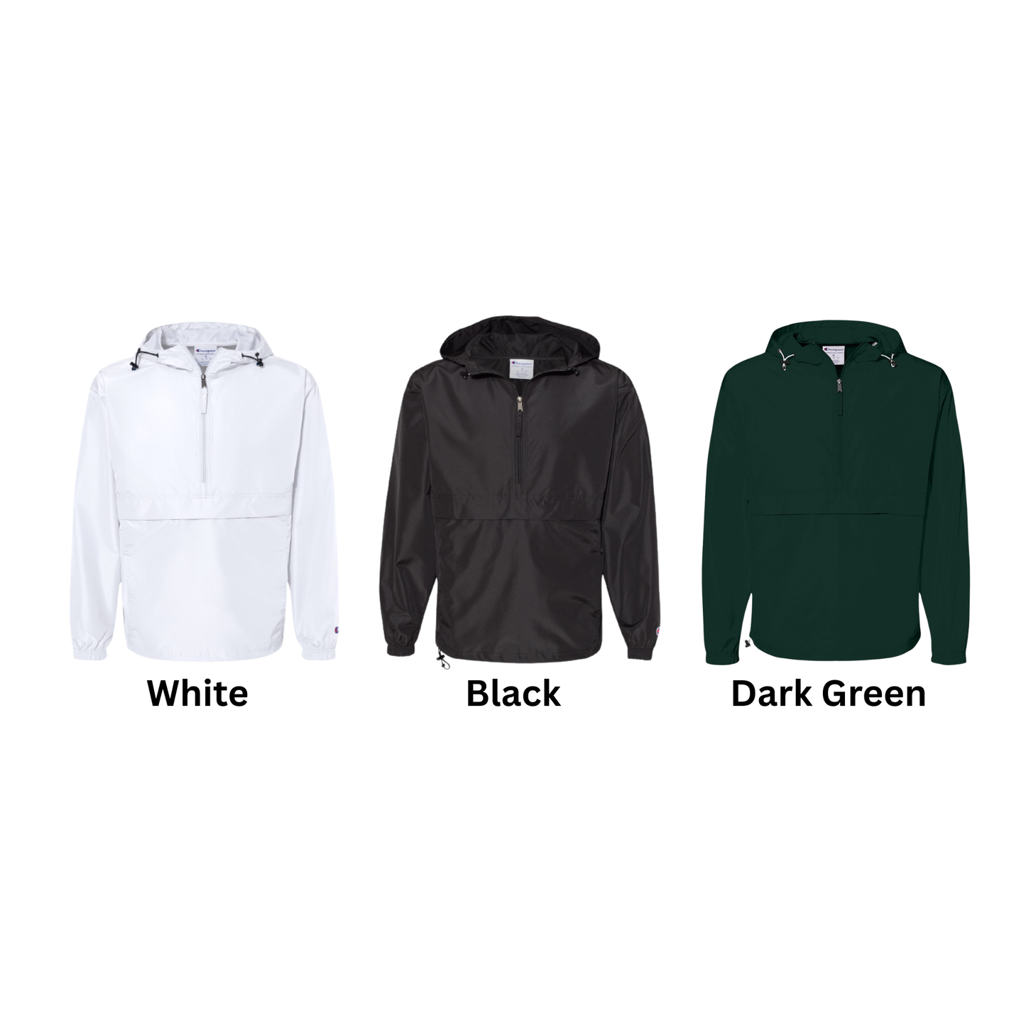 Lady Hornets Packable Quarter-Zip Jacket – Embroidered Left-Chest Logo (Champion)-(Logo Options)