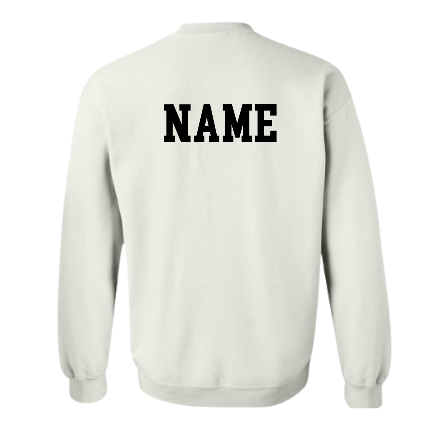 Wayne Hills Crewneck Sweatshirt – “HILLS” Swoosh Front Design-(Name on Back – Optional)