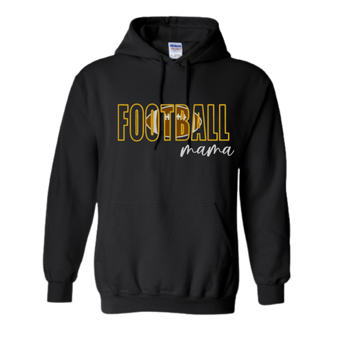 EMBROIDERED FOOTBALL with Football Glitter Hoodie - ADULT