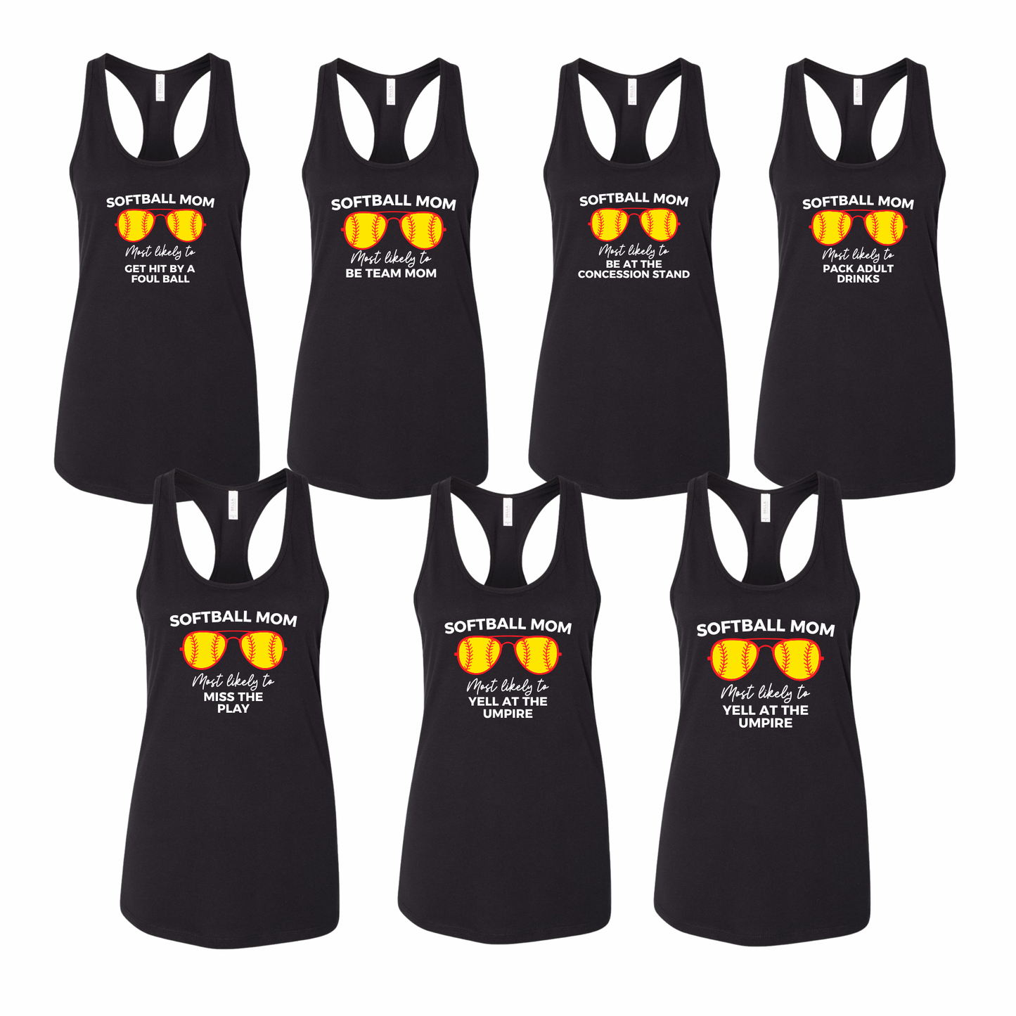 Funny Softball Mom Collection – Tank – "Choice of Phrase"