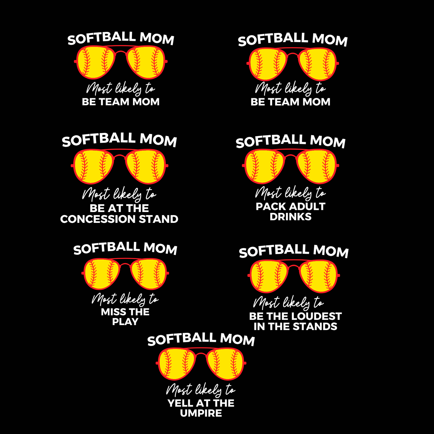 Funny Softball Mom Collection – Tank – "Choice of Phrase"