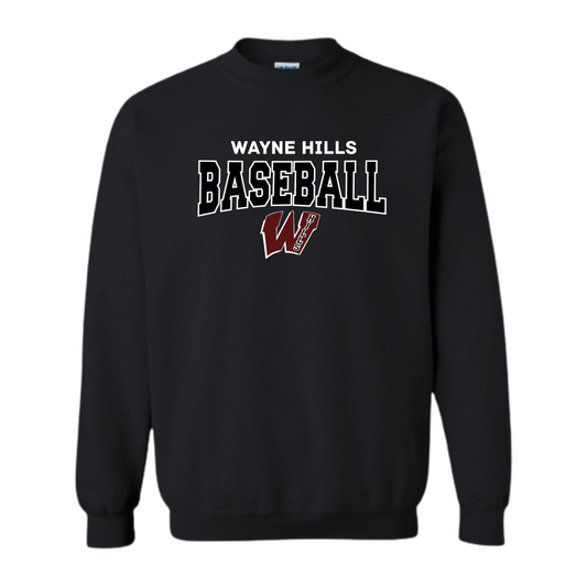 Wayne Hills Crewneck Sweatshirt – BASEBALL + Logo Front Design