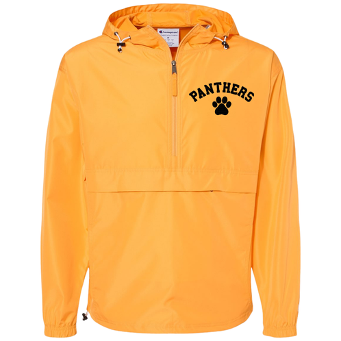 EMBROIDERED Champion Quarter Zip Packable Jacket-Left Chest Panthers Logo - Adult