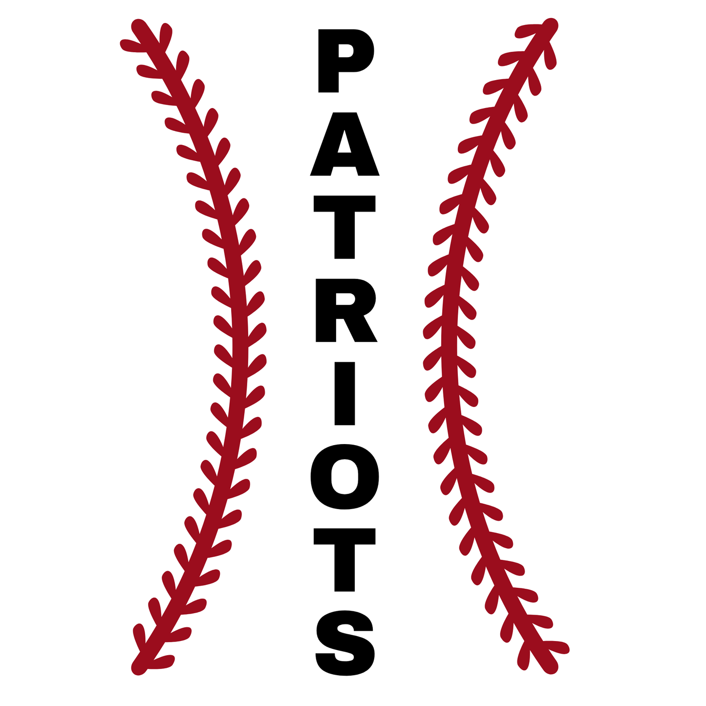 Wayne Hills Hoodie Sweatshirt – Patriots Baseball Laces Back Design (Number on front – Optional)