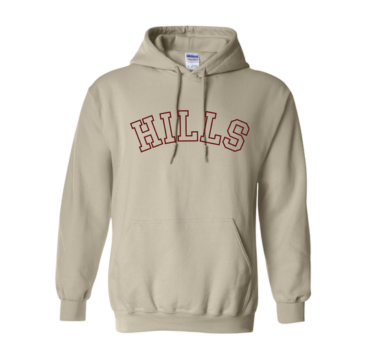 Wayne Hills Hoodie – Embroidered “HILLS” Outline