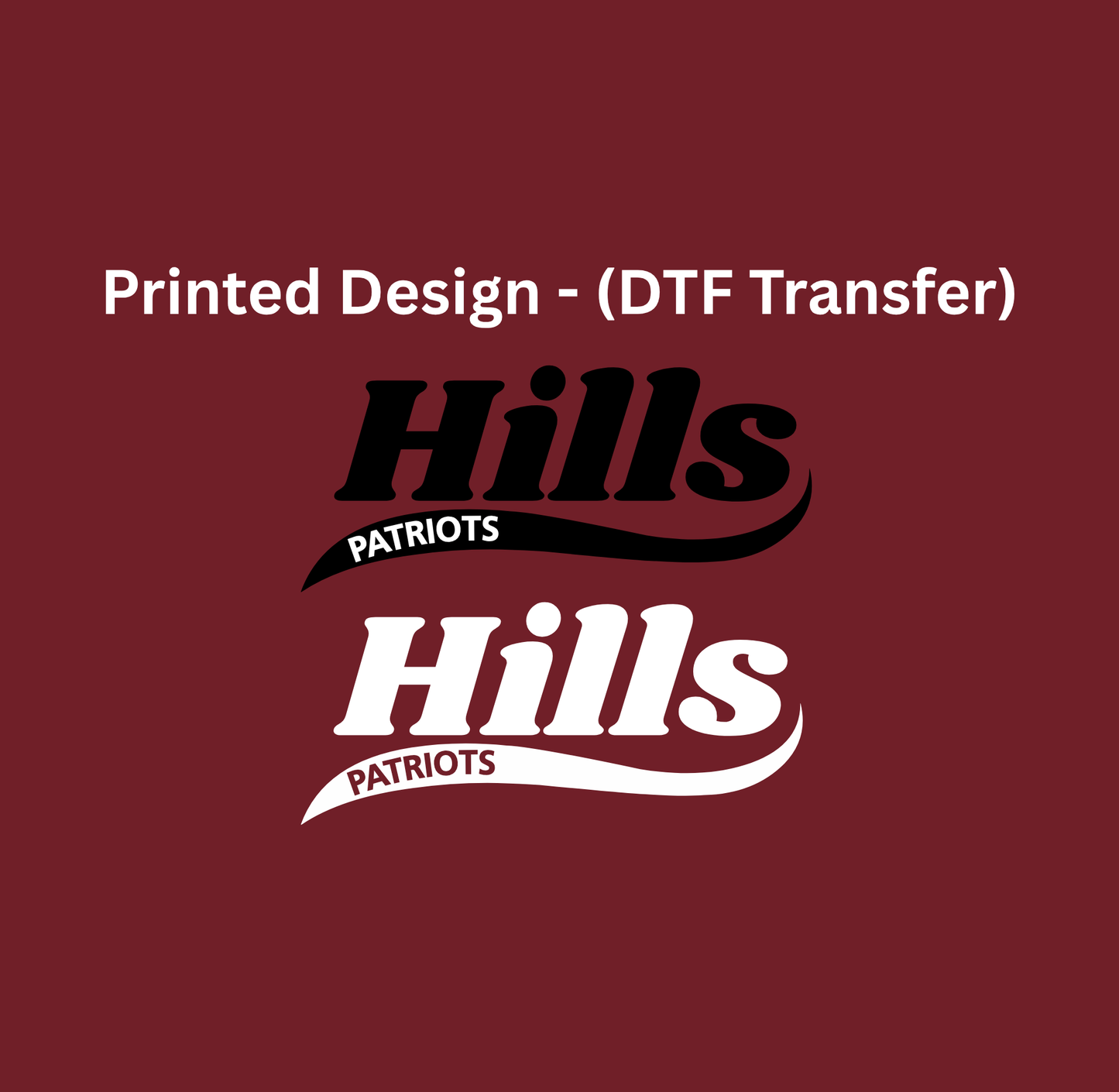 Wayne Hills Crewneck Sweatshirt – “HILLS” Swoosh Front Design-(Name on Back – Optional)