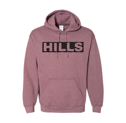 Wayne Hills Hoodie – Printed "HILLS" -Striped Block