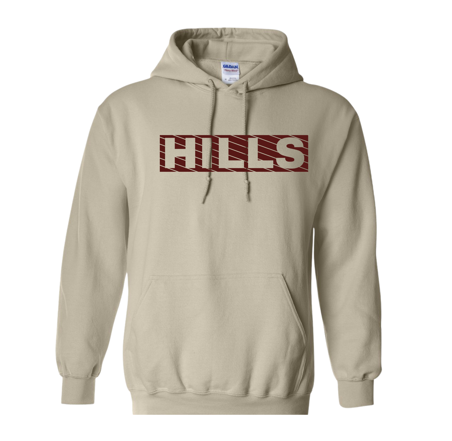 Wayne Hills Wrestling Hoodie – Printed "HILLS" -Striped Block