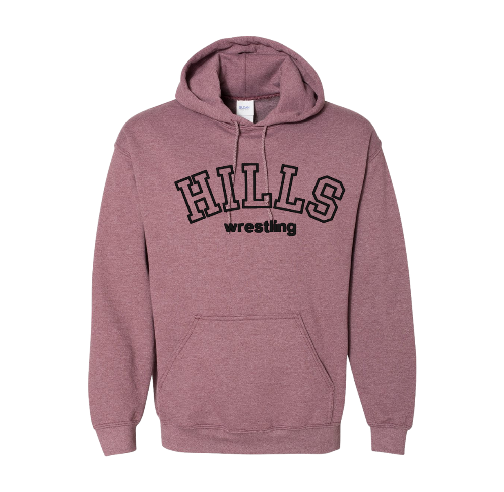 Wayne Hills Wrestling Hoodie – Embroidered “HILLS” Outline