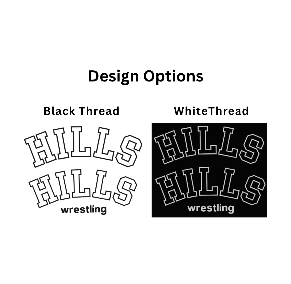 Wayne Hills Wrestling Hoodie – Embroidered “HILLS” Outline