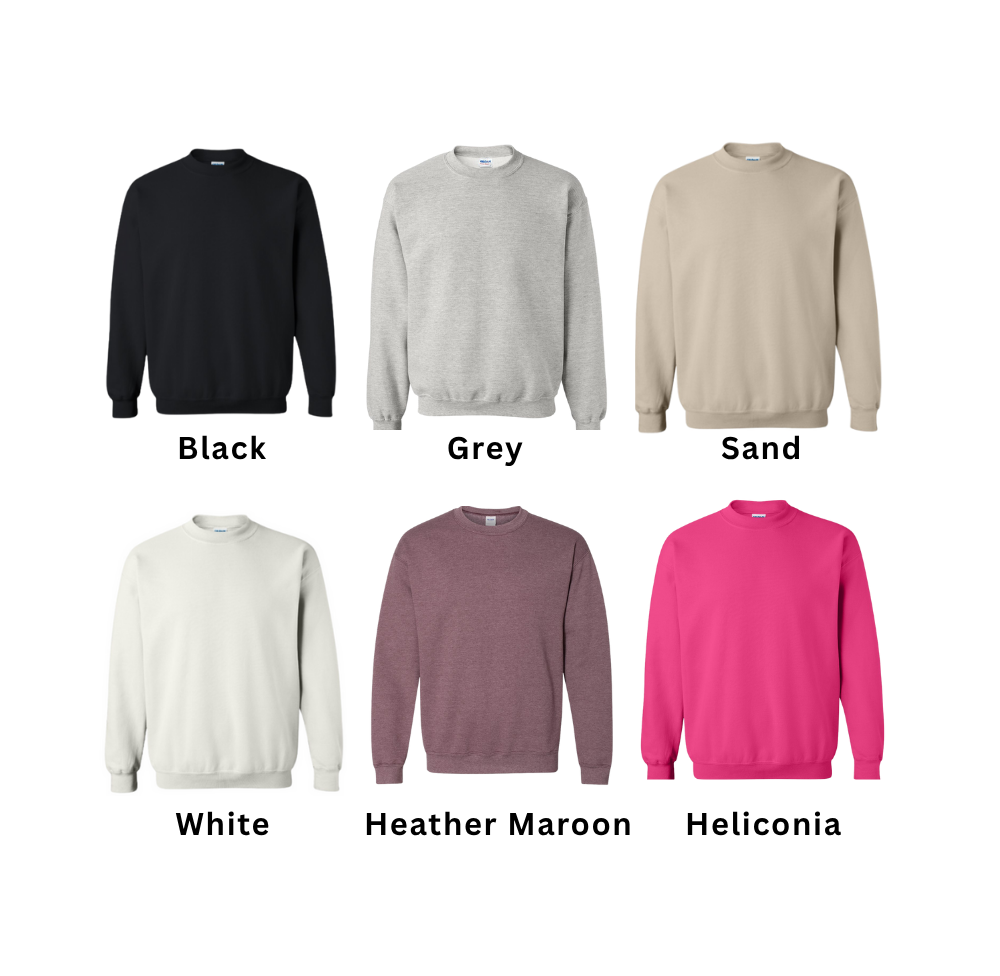 Wayne Hills/Wrestling Crewneck Sweatshirt – “HILLS” Glitter Swoosh Front Design-(Name on Back – Optional)