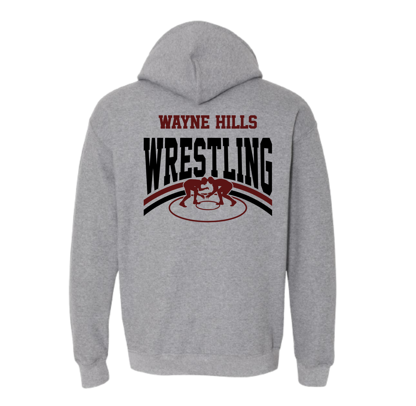 Wayne Hills Wrestling Hoodie – “WRESTLING” Back Design –(Name on Sleeve – Optional)