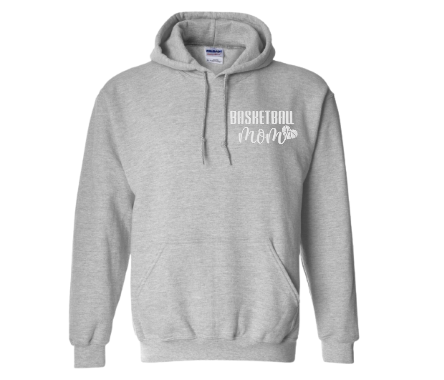 Wolfpack Hoodie– Embroidered Basketball Mom Logo - Adult