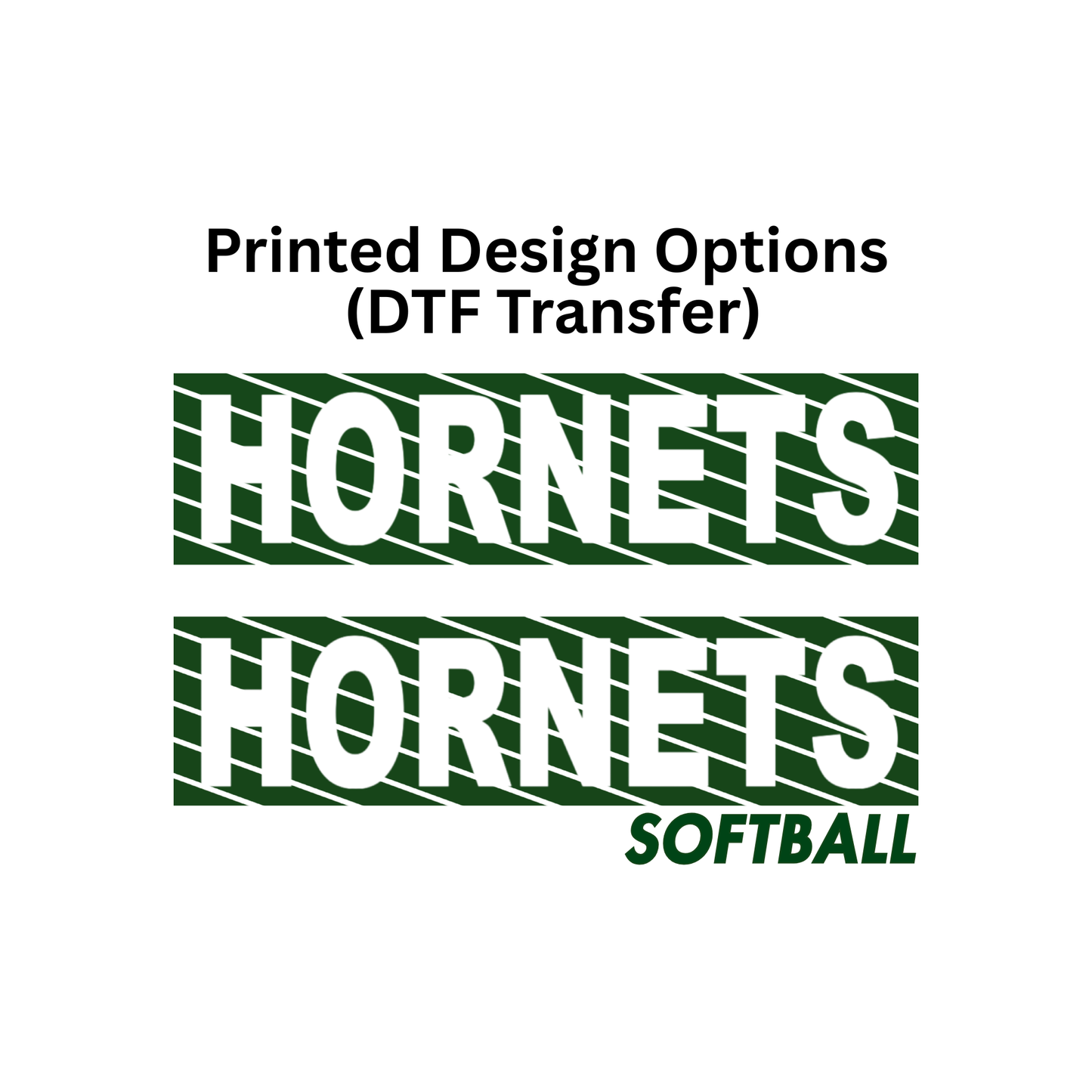 Hornets Performance T-Shirt – Printed "HORNETS" -Striped Block (Softball Option)