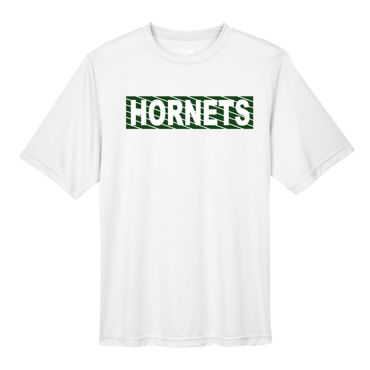 Hornets Performance T-Shirt – Printed "HORNETS" -Striped Block (Softball Option)