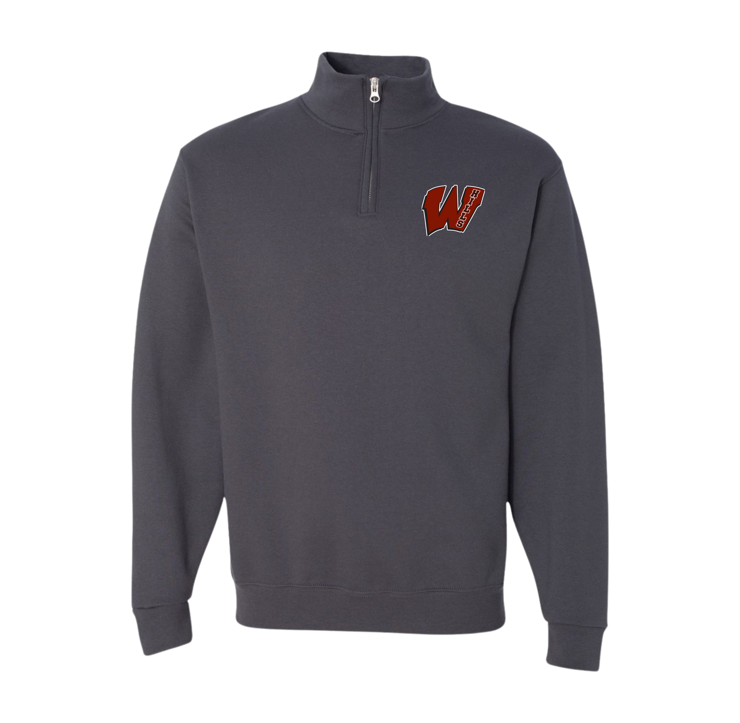 Jerzee Quarter Zip Pullover Sweatshirt- Wayne Hills Left Chest Logo OPTION for Embroidery