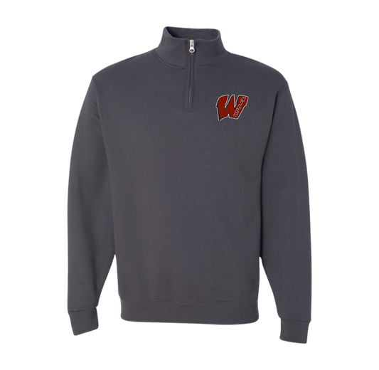 Jerzee Quarter Zip Pullover Sweatshirt- Wayne Hills Left Chest Logo OPTION for Embroidery