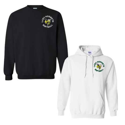 Hornets Sweatshirt - Embroidered Hornets Left Chest Round Logo