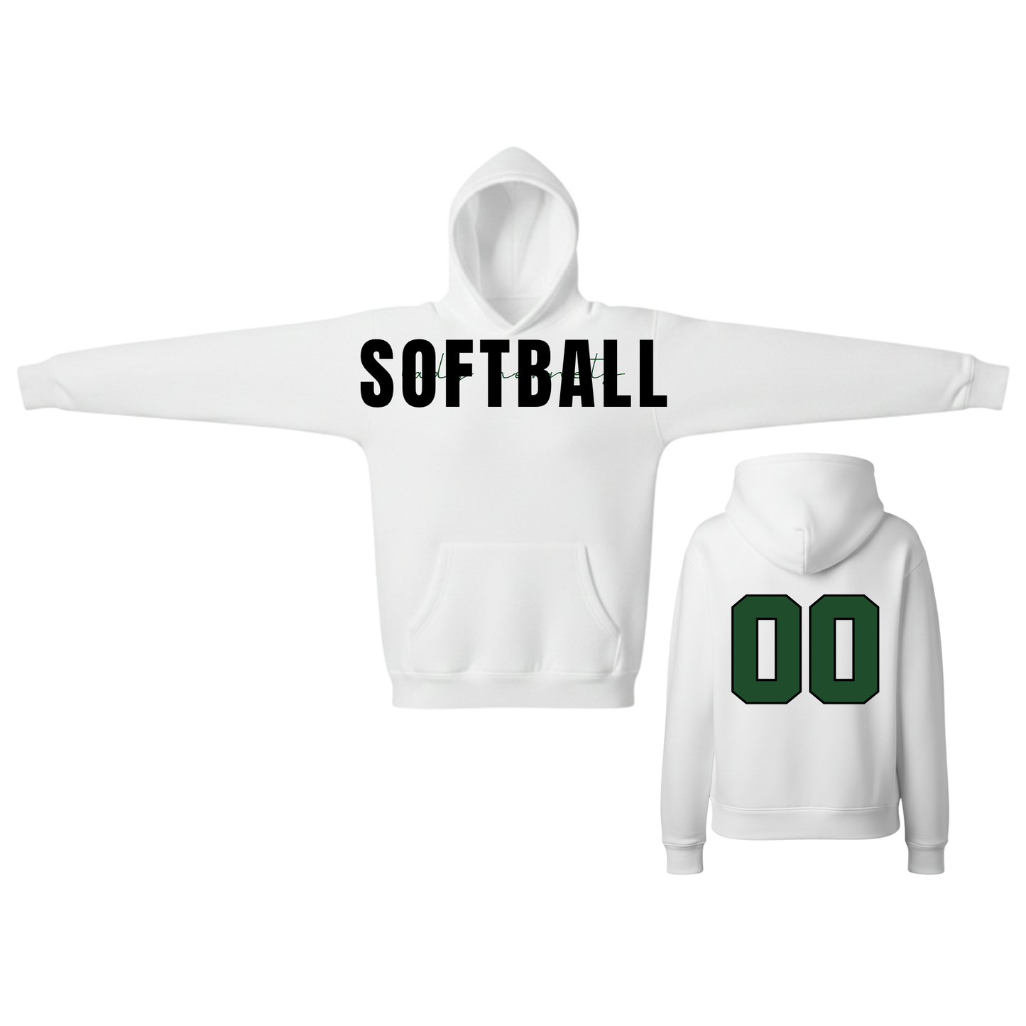 Lady Hornets SOFTBALL Hoodie –(Number on Back Optional)