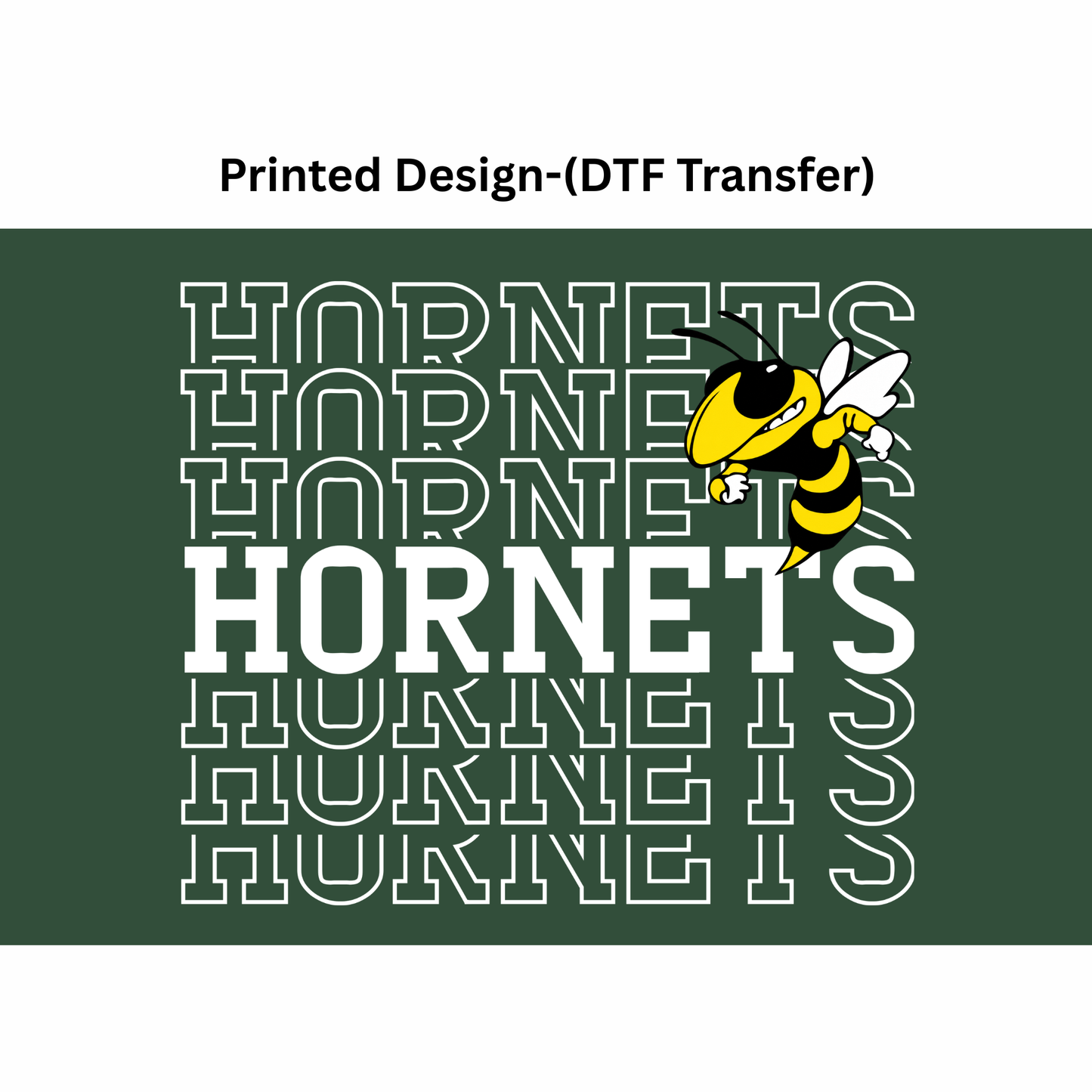 Hornets T-Shirt – Stacked HORNETS Back Design