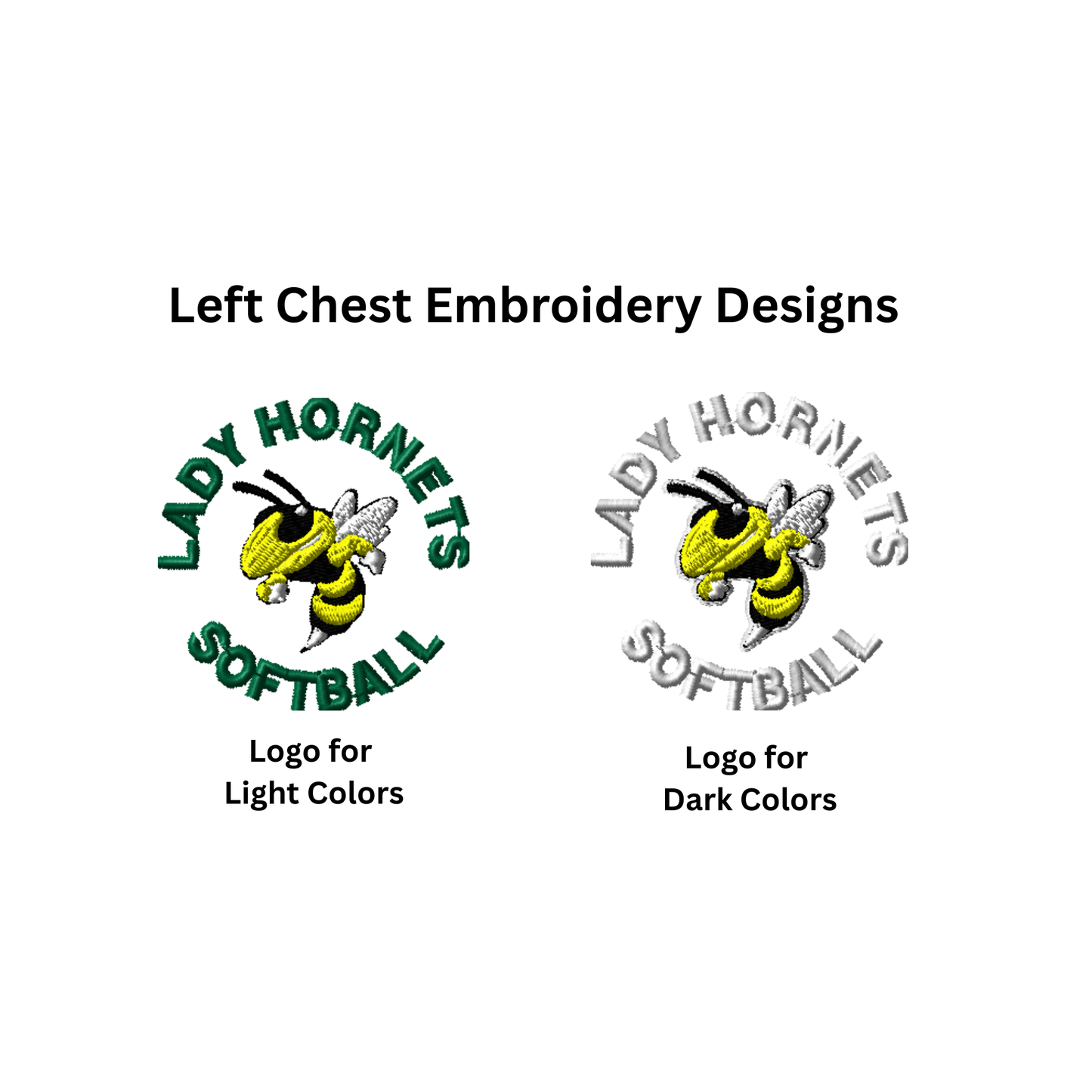 Hornets Sweatshirt - Embroidered Hornets Left Chest Round Logo