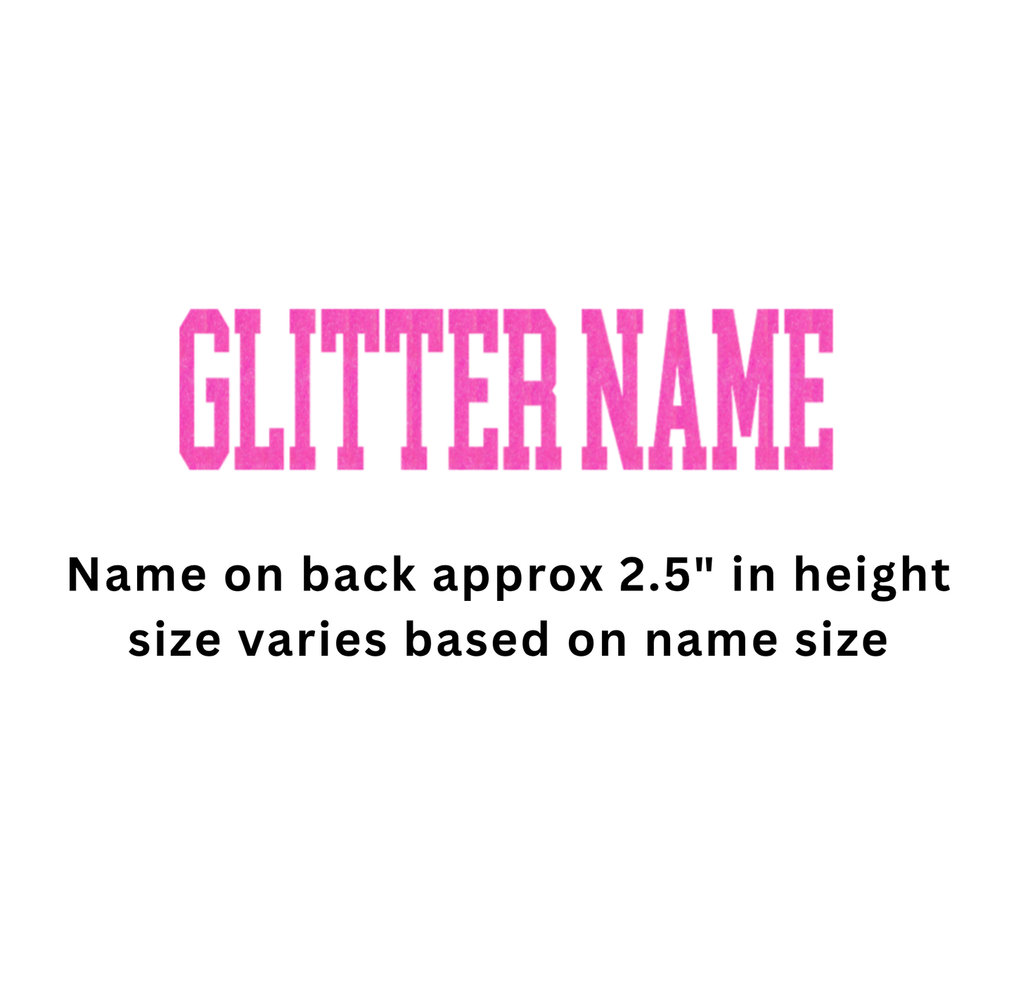 Wayne Hills/Wrestling Crewneck Sweatshirt – “HILLS” Glitter Swoosh Front Design-(Name on Back – Optional)