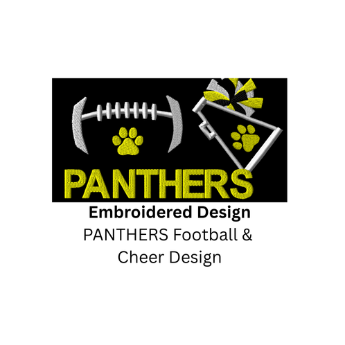 EMBROIDERED Oversized Sweatshirt Blanket - Panthers Football/Cheer Design - ADULT/YOUNG ADULT