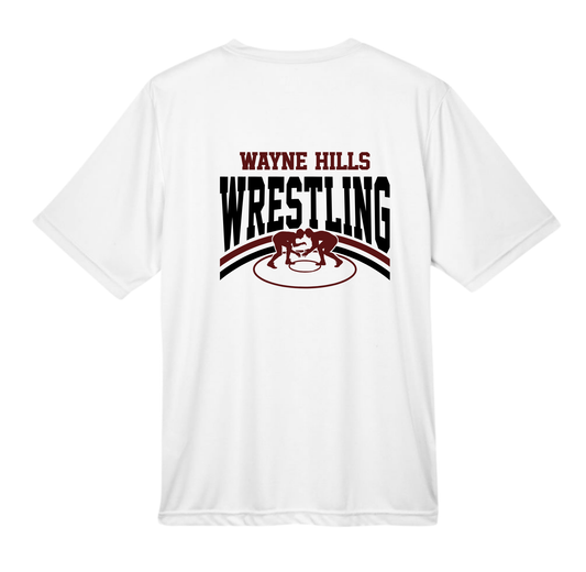 Wayne Hills Wrestling Performance T-Shirt – “WRESTLING” Back Design