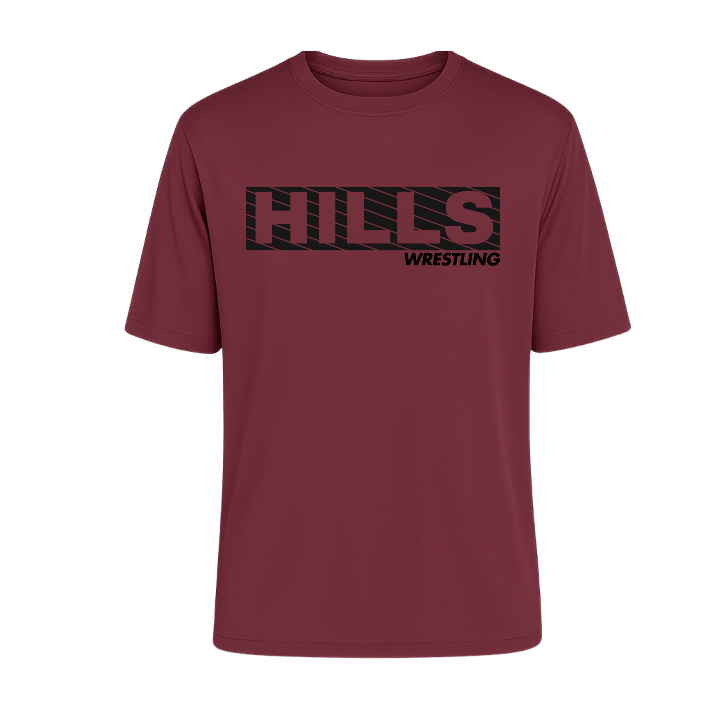 Wayne Hills Performance T-Shirt – Printed "HILLS" -Striped Block