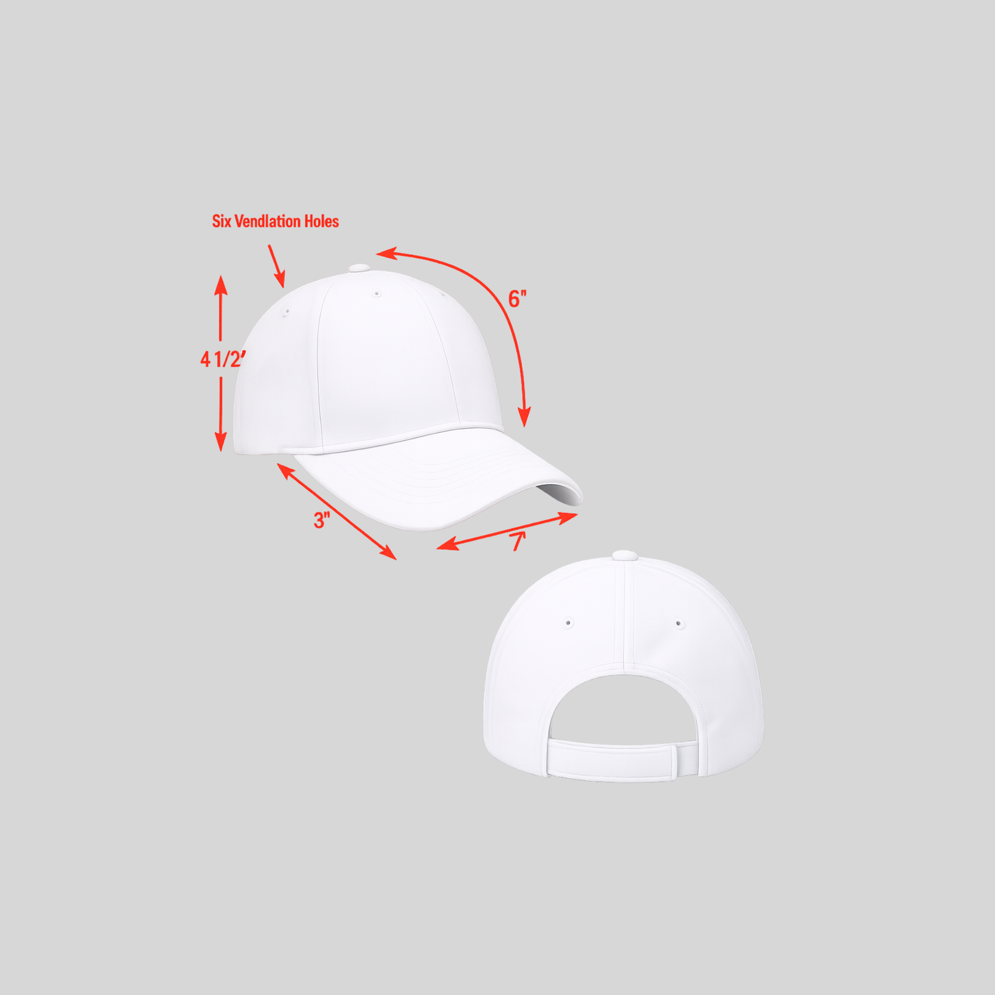 Structured Baseball Cap – 3D Puff Embroidered Numbers (HORNETS on Back Option)