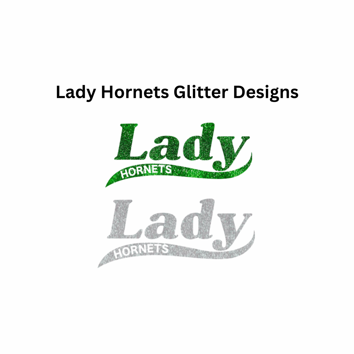 Hornets Racerback Tank – “LADY” Glitter Swoosh Front Design (Name on Back – Optional)