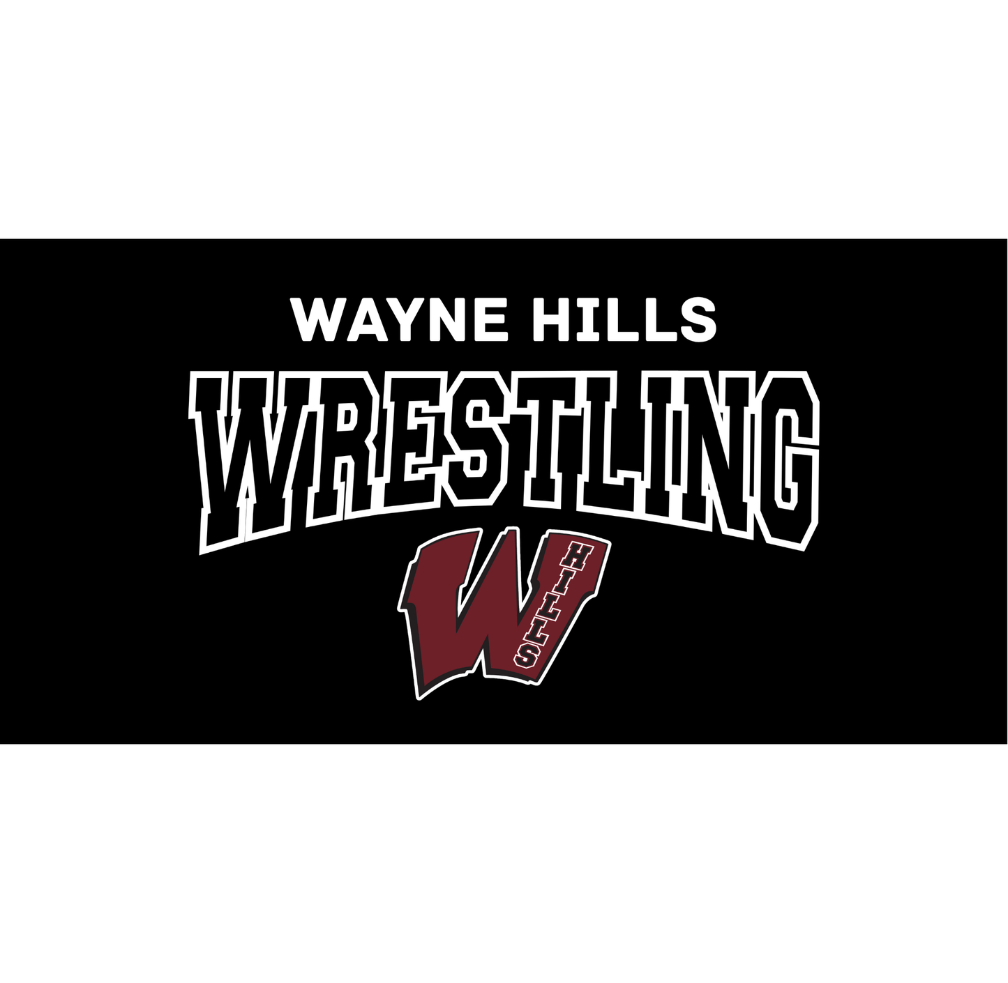 Crewneck with Wayne Hills Wrestling & Logo  front chest design