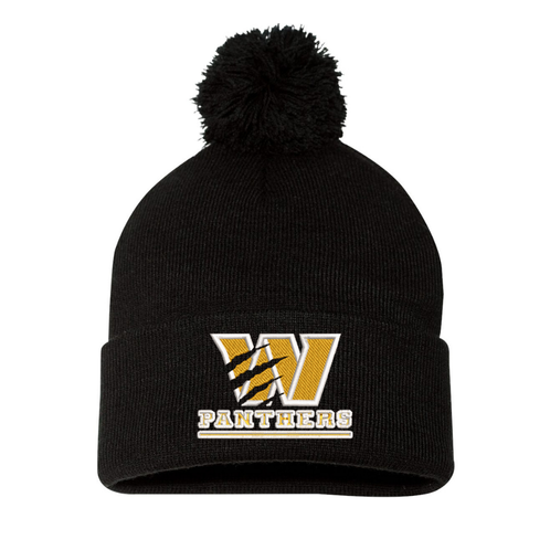 Panthers Cuffed Beanie – Embroidered Panthers W Logo