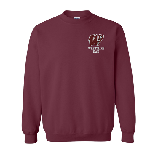 Wayne Hills Crewneck Sweatshirt – Embroidered Left-Chest Logo (Options)