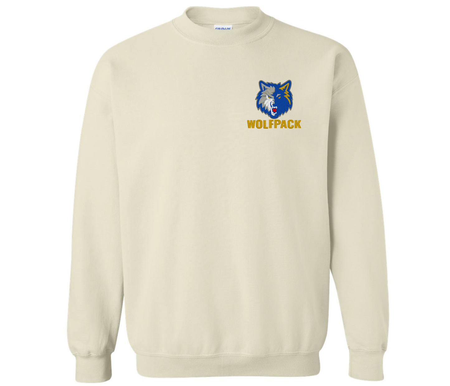 Wolfpack Crewneck– Embroidered Left-Chest Logo
